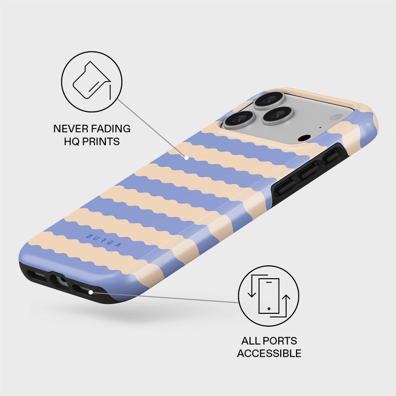 بورجا جراب بورجا لهاتف آيفون  برو ماكس مقاوم للماء بطبقة مزدوجة صلبة وسيليكون للحماية ضد الخدش والصدمات - Image 3